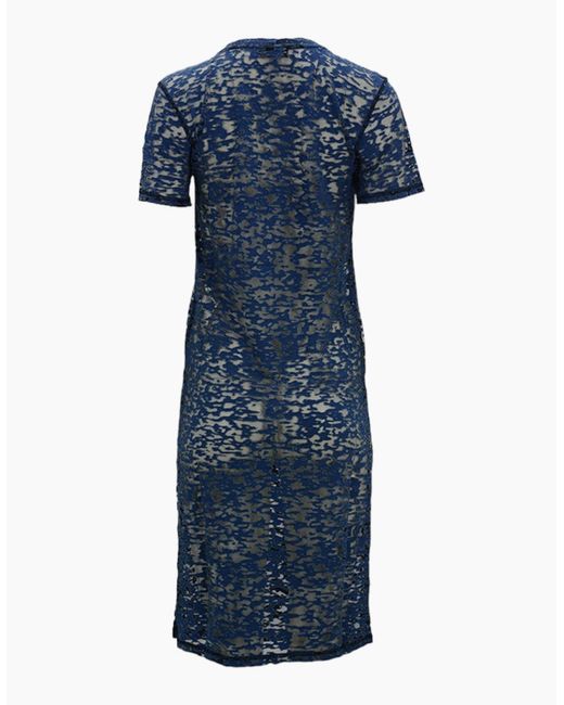 DIESEL Blue T Zitu C Dress Round Neck Short Sleeve Party Tops Summer Outwear