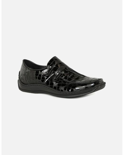 Rieker Black Celia Ladies Leather Casual Shoe
