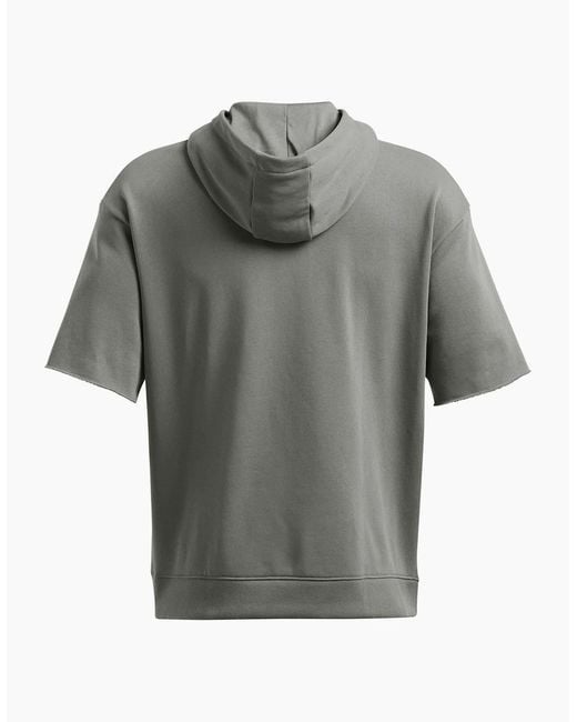 Under Armour Gray Relaxed Fit Drop Shoulder Hooded Sweatshirt for men