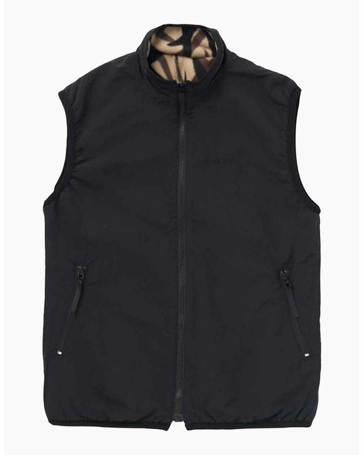 Gramicci Black Reversible Fleece Vest for men
