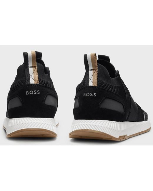 Boss Black Titanium Runn Knitted/ Runner Trainers for men