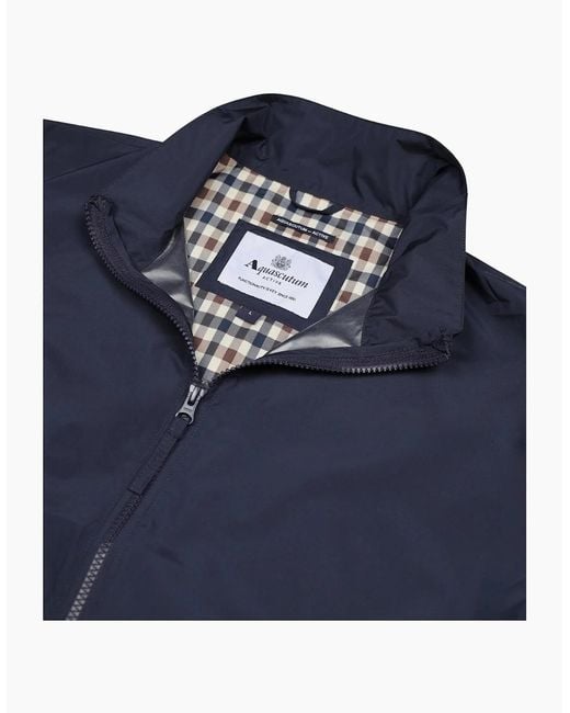 Aquascutum Blue Active Rlg Windbreaker Jacket for men