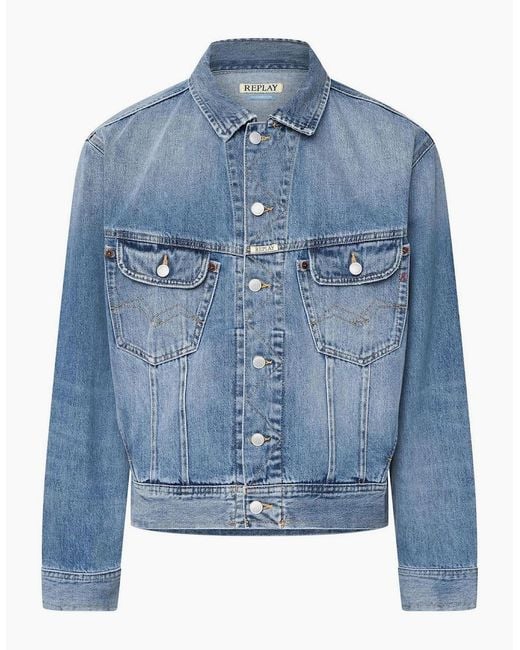 Replay Blue Denim Jacket for men
