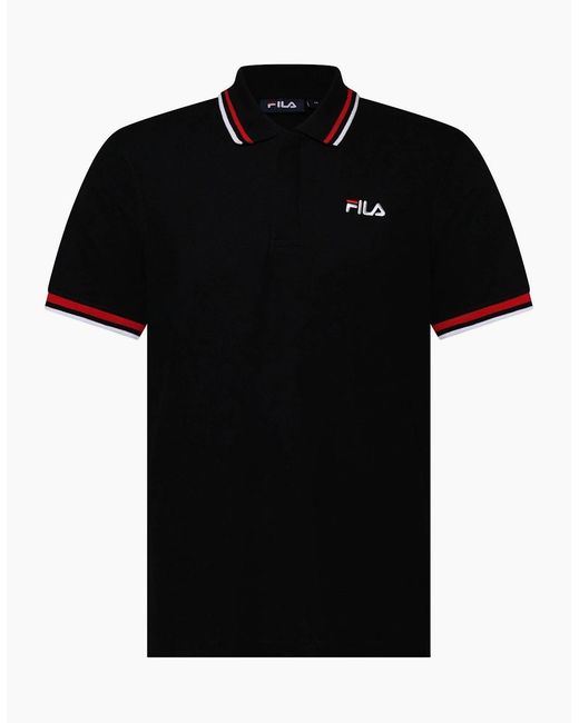Fila Black Bowey Polo Shrt for men