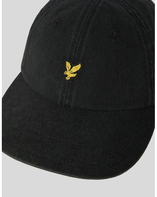 Lyle & Scott Black Washed Cap for men
