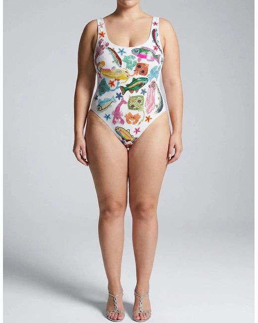 Oceanus White Arizona One Piece Swimsuit