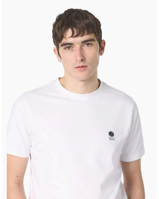 Pretty Green White Sinclair Ss T-Shirt for men
