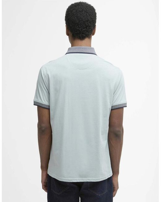 Barbour Blue Cornsay Pique Collar Polo Shirt for men