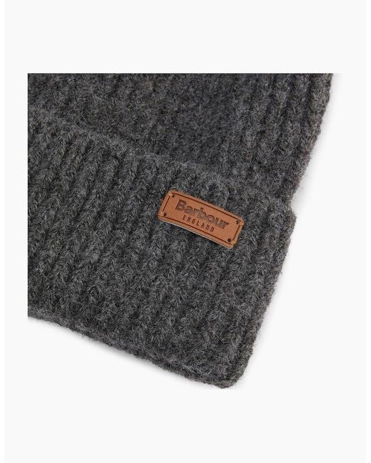 Barbour Gray Pendle Beanie & Blair Scarf Set