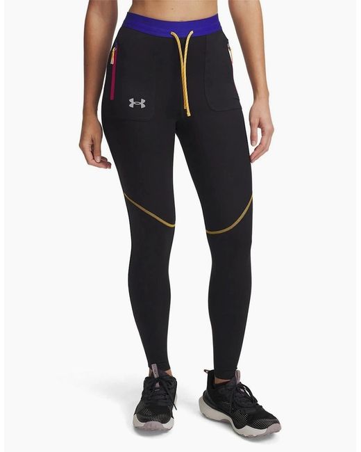 Under Armour Blue Trial Run Solid Patterned Leggings