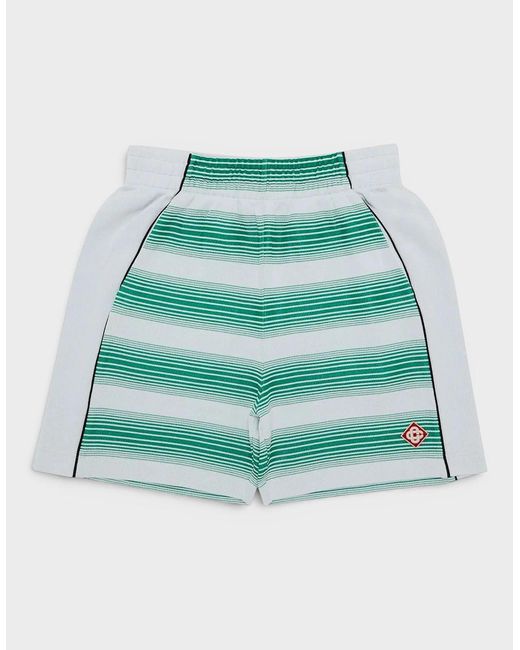 Casablanca Green Interlock Sweatshort Gradient Stripe for men