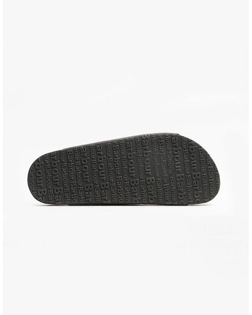 Barbour Brown Eddie Suede Mule Slippers Dark for men