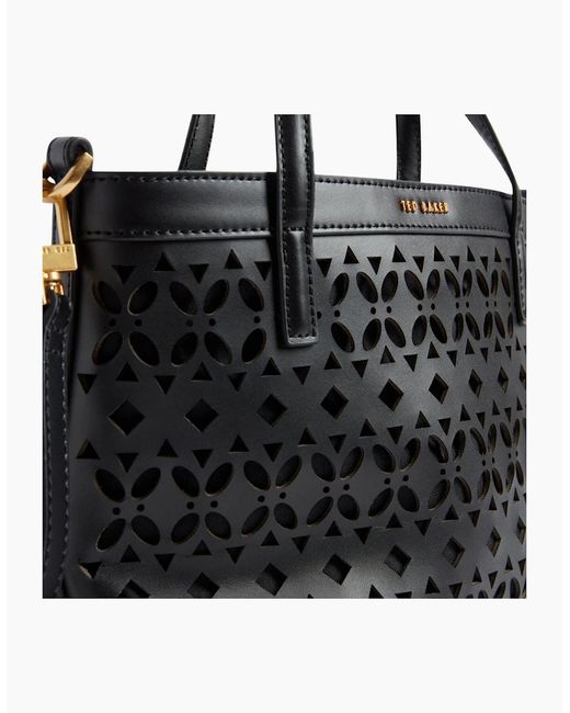 Ted Baker Black Lissann Laser Cut Mini Shopper Bag