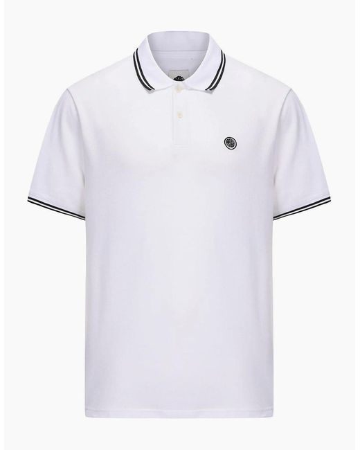 Pretty Green White Barton Polo for men