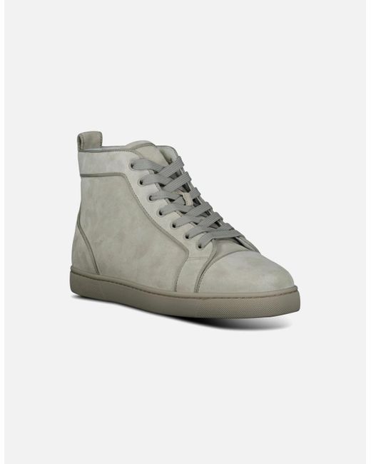 Christian Louboutin Gray Orlato Flat High Top Sneakers Light for men