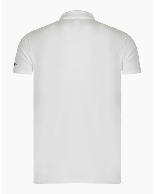 Philipp Plein White Plein Sport Small Logo Polo Shirt for men