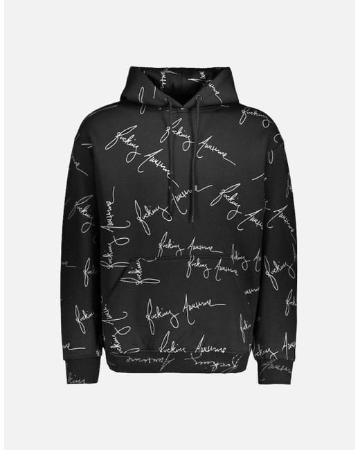 Fucking Awesome Black Cursive Hoodie for men