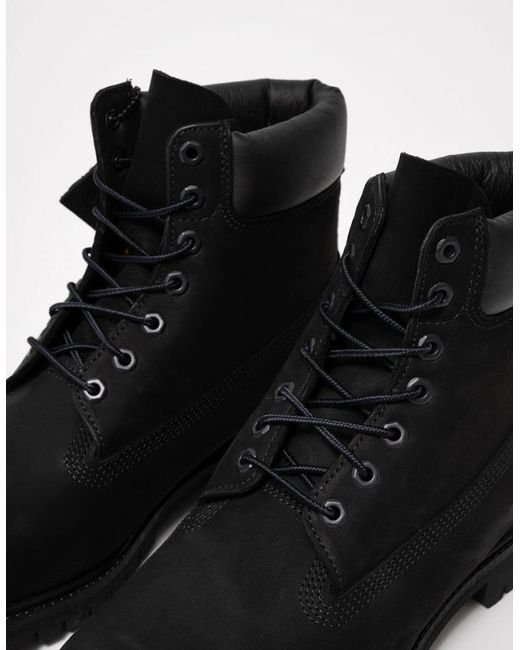 Timberland Black Premium 6 Inch Waterproof Boots for men