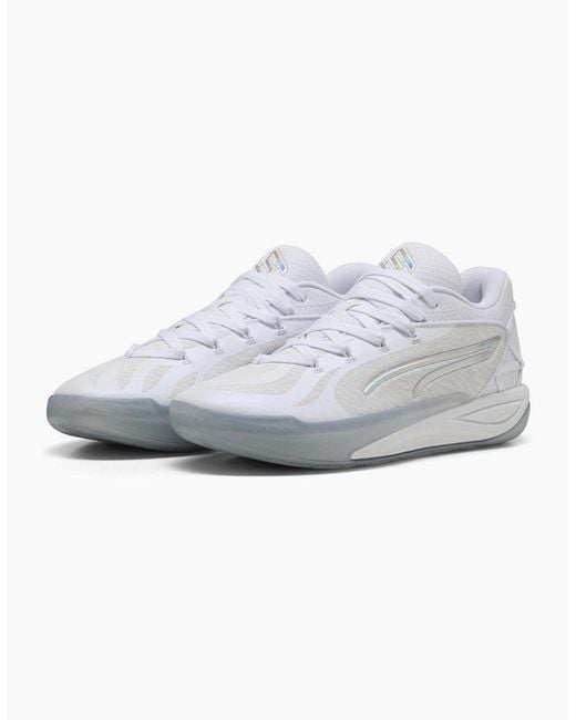PUMA Gray Stewie 4 Basketball Trainers