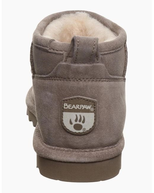 BEARPAW Brown Shorty Suede Morel Winter Ankle Boots