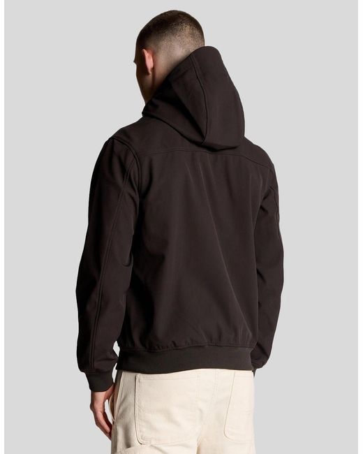 Lyle & Scott Black Mesh Lined Softshell Jacket for men