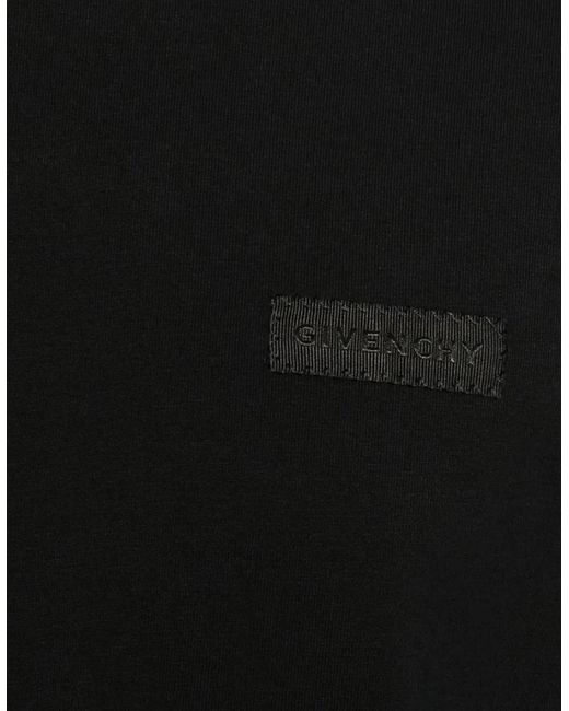 Givenchy Black Logo Patch T-Shirt for men