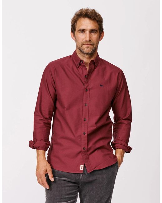 aubi Red Alder Oxford Shirt for men