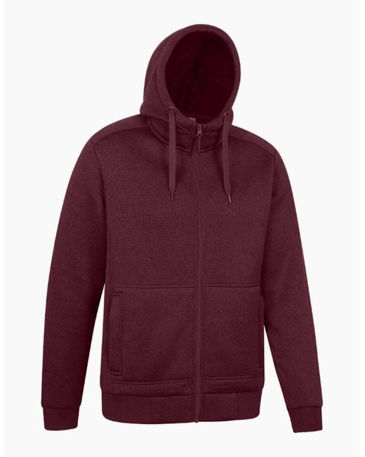 Mountain Warehouse Red Nevis Ii Faux Fur Hoodie for men