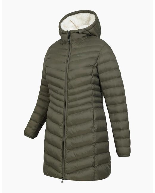 Mountain Warehouse Green Ladies Florence Faux Fur Lined Padded Jacket