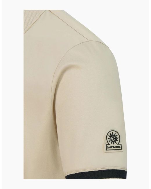 Sandbanks Natural Silicone Zip Polo Stone for men