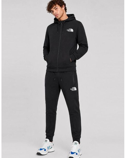 The North Face Black Himalayan Zip Up Cut And Sew Design Tracksuit