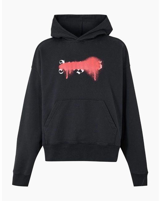 Palm Angels Black Pull Over Hoody for men