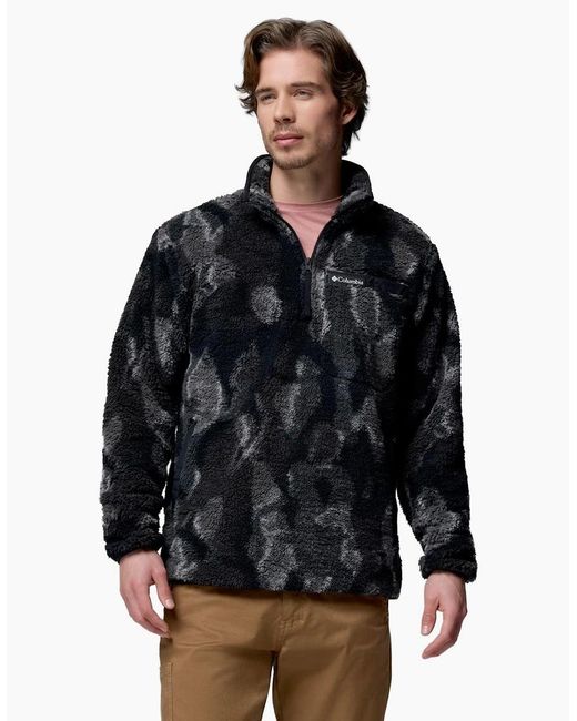 Columbia Black Rugged Ridge Sherpa Half Zip Fleece