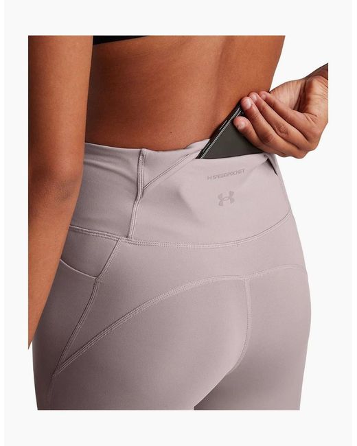 Under Armour Gray Launch Solid Patterned Running Leggings
