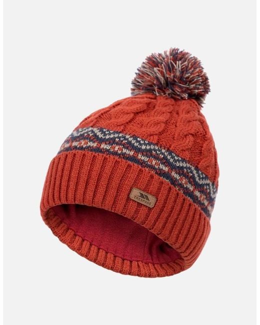 Trespass Red Andrews Hat for men