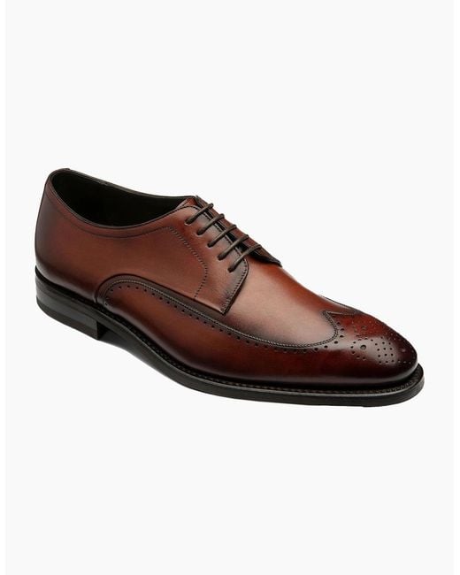 Loake Brown Bale Derby Punched Brogue Scotch Patina for men