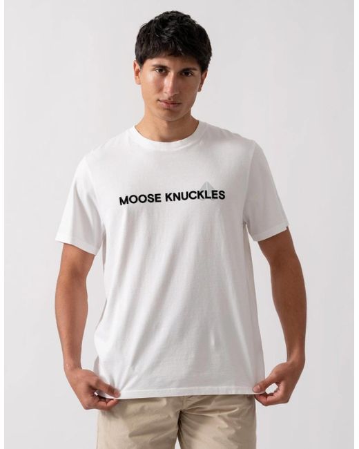 Moose Knuckles White Conway T-Shirt for men