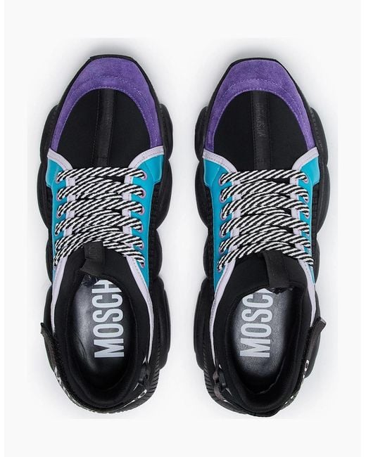 Moschino Blue Low Top Trainers for men