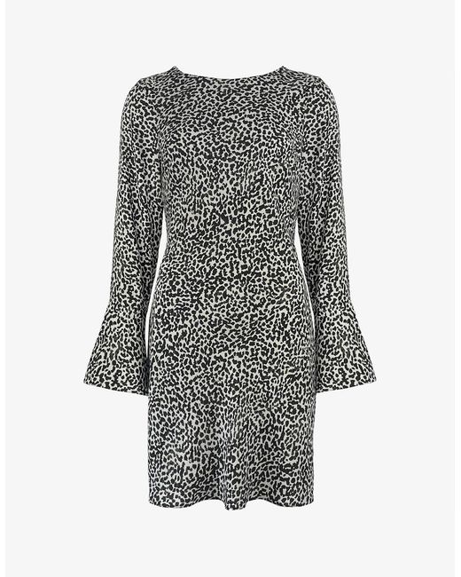 Ro&zo Gray Petite Dalmatian Print Mini Dress