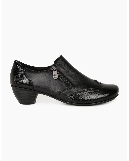 Rieker Black Treat High Cut Court Shoes