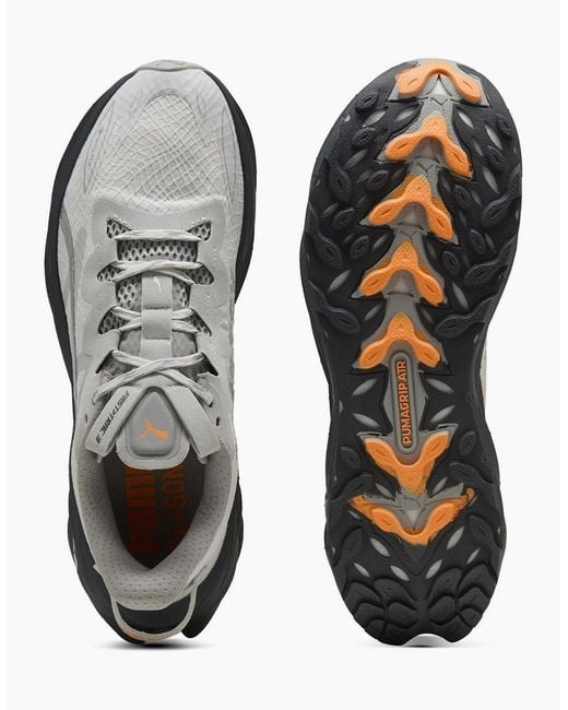 PUMA Gray Fast Trac Nitro Off Road Trail Running Shoes for men