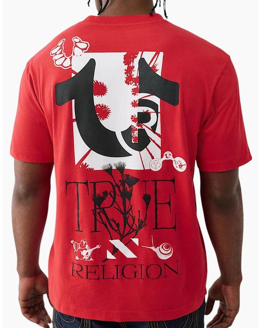 True Religion Red 109301 T Shirts for men