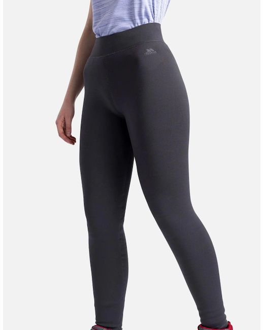 Trespass Black Ladies Fuzzy Sherpa Leggings