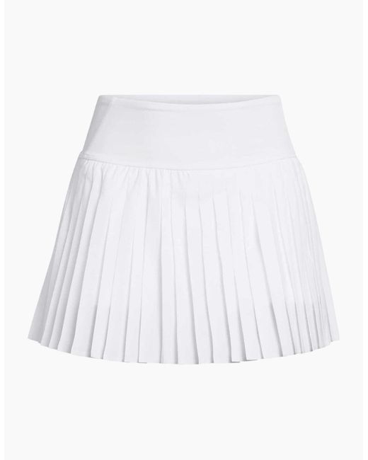 Under Armour White Ladies Pleated Side Pocket Regular Sport Skort