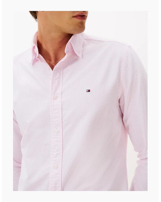 Tommy Hilfiger Pink Heritage Oxford Stripe Rf Shirt 0D2 Rose Petal for men
