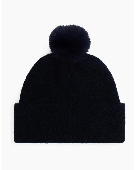 Tommy Hilfiger Blue Pom Pom Beanie Gift Set