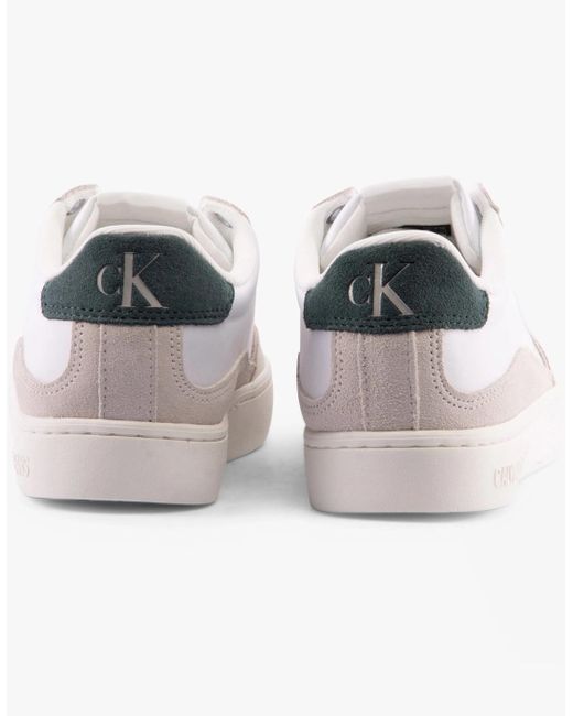Calvin Klein White Classic Cupsole Icon Trainers Bright/ Palm for men