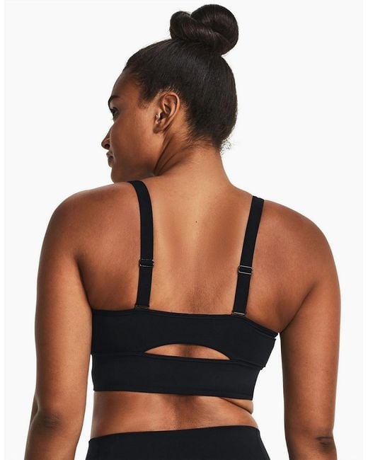 Under Armour Black Evo Sports Bra With Spaghetti Straps