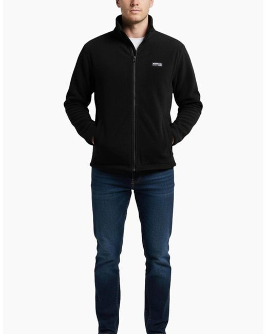 Burton Black Sweatshirt Full Zipper Jacket Long Sleeve High Neck Plain Jumper Top for men