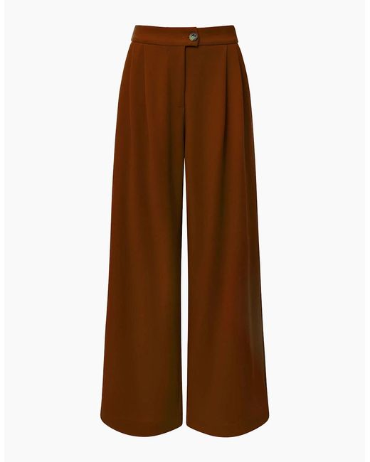 James Lakeland Brown Rust Wide Leg Suit Trousers